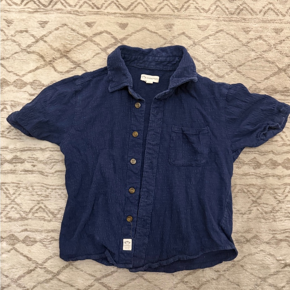 Appaman Navy Button Down Shirt for Kids